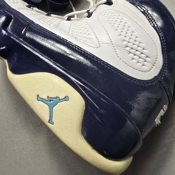 Air Jordan 9 ‘UNC’ 302370-145 OG IX White Blue Men’s Size 10 - Picture 8 of 11